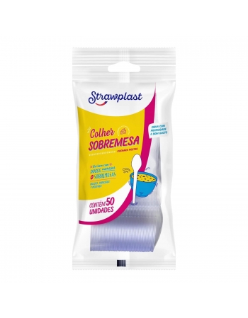 COLHER SOBREMESA CRISTAL - STRAWPLAST - [200]