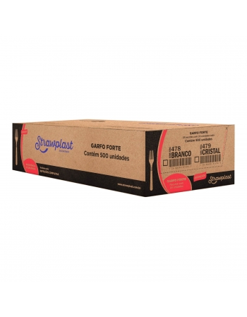 Garfo Forte Branco 20x25 (GSB-556)- STRAWPLAST
