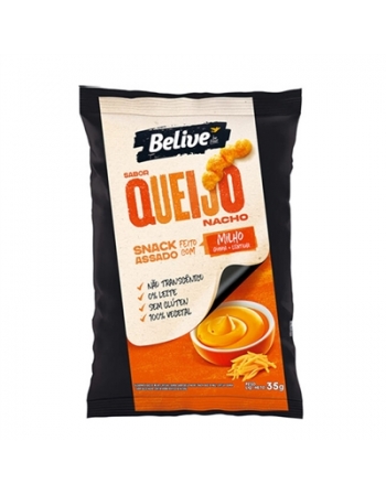 SNACKS DE MILHO BELIVE SABOR QUEIJO NACHO 35G