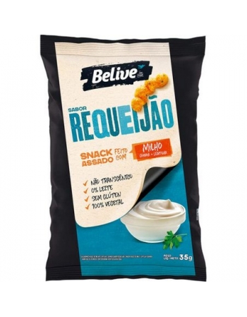 SNACK DE MILHO BELIVE SABOR REQUEIJAO 35G