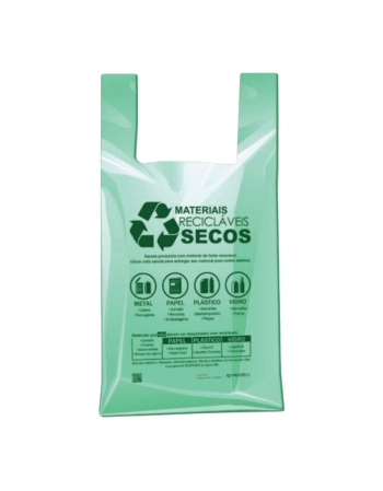 SACOLA SUSTENTÁVEL 30X45 C/500 - VERDE