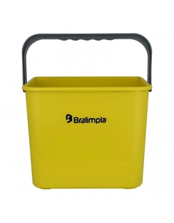 Balde com Alça Amarelo 4L - BRALIMPIA