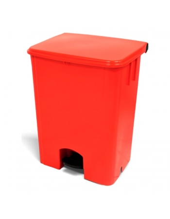 Lixeira com Pedal Vermelha 80L - BRALIMPIA