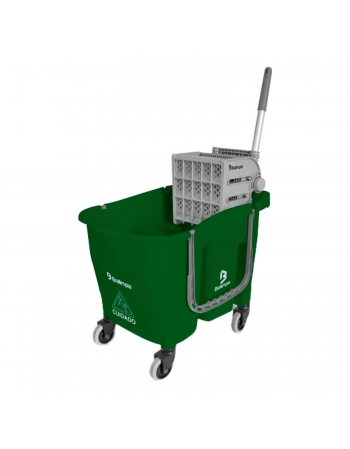 Balde Espremedor Doblô com Rodas Verde 30L - BRALIMPIA