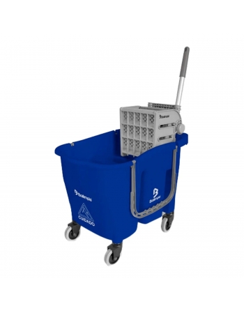 Balde Espremedor Doblô com Rodas Azul 30L - BRALIMPIA