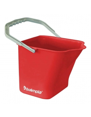 Balde com Alça Vermelho 15L - BRALIMPIA