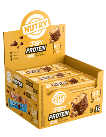 Barra de Proteína Crispy Pasta de Amendoim - Nutry - 12 x 30g