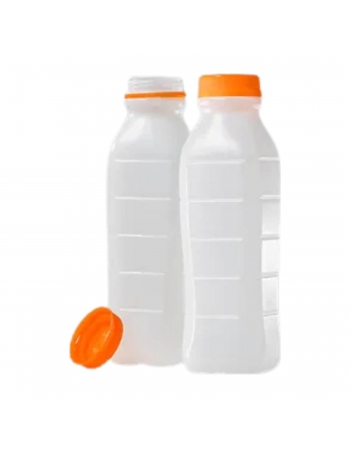 GARRAFINHA 500ML C/100 - QUADRADA (LEITOSA)