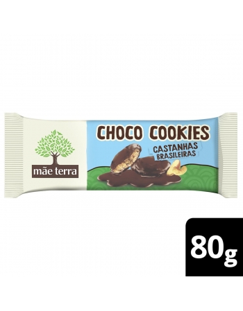 Choco Cookies Castanhas Brasileiras - MÃE TERRA - 80g  