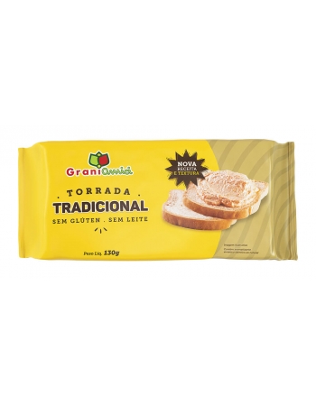 Torrada Tradicional Sem Glúten - GRANI AMICI - 130g