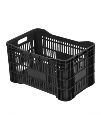 CAIXA PLASTICA VAZADA PRETA