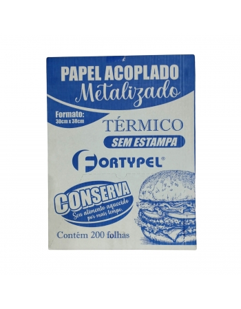 PAPEL ACOPLADO METALIZADO TÉRMICO 30X38 C/200 - LISO