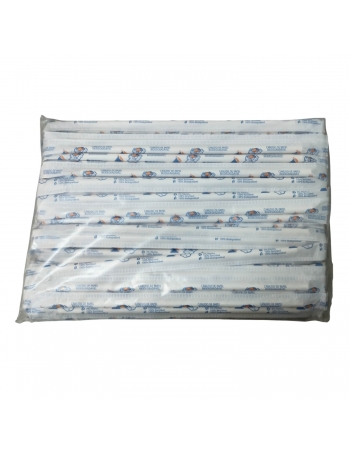 Canudo de Papel Liso Branco 6mm