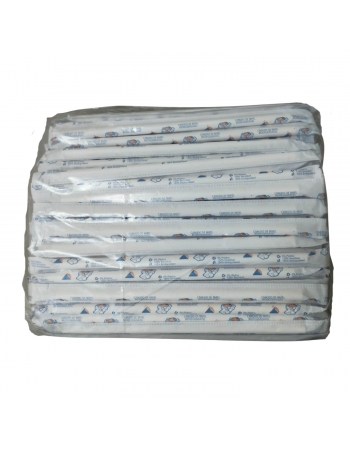 Canudo de Papel Branco Liso 8mm com Sachet