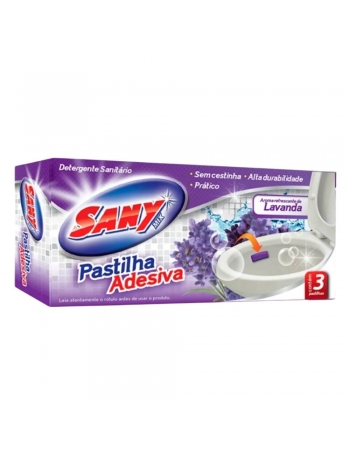 DESINFETANTE PASTILHA ADESIVA C/3 - LAVANDA - SANYMIX