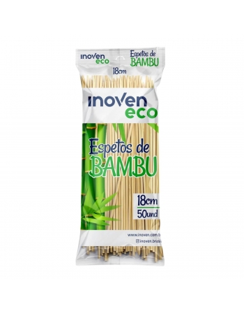 ESPETO 18CM BAMBU C/50 - INOVEN