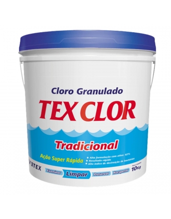 Cloro Granulado Tradicional 10Kg - TEX CLOR