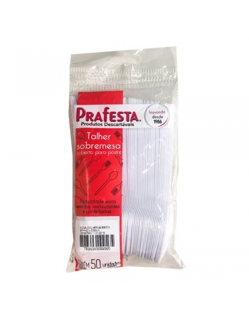 COLHER SOBREMESA BRANCO - PRAFESTA (9956)