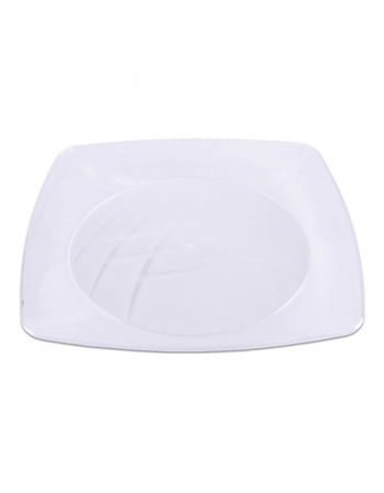PRATO QUADRADO 21CM GRANDE CRISTAL - PRAFESTA (8526)