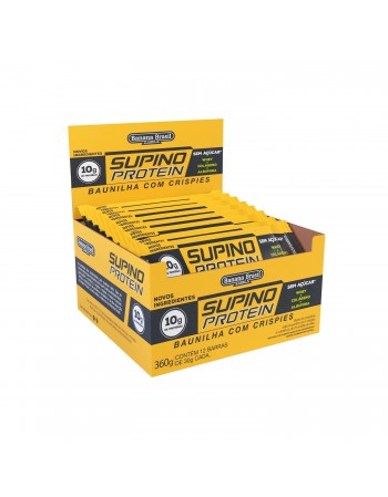 Barra Supino Protein Baunilha e Cookies - Banana Brasil - Display Com  12 Unidades De 30G